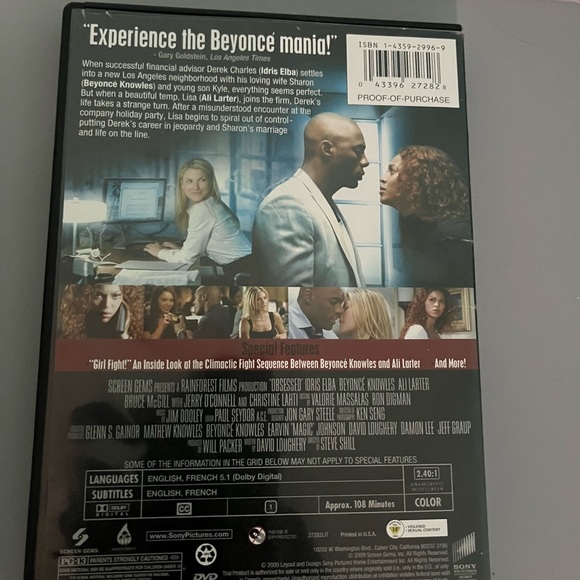 Obsessed dvd - Picture 2 of 3